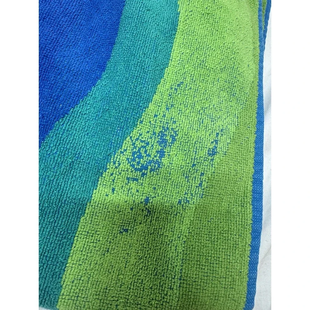 Vintage Royal Terry Retro Large Beach Towel Fish Multicolor 31x64 inches